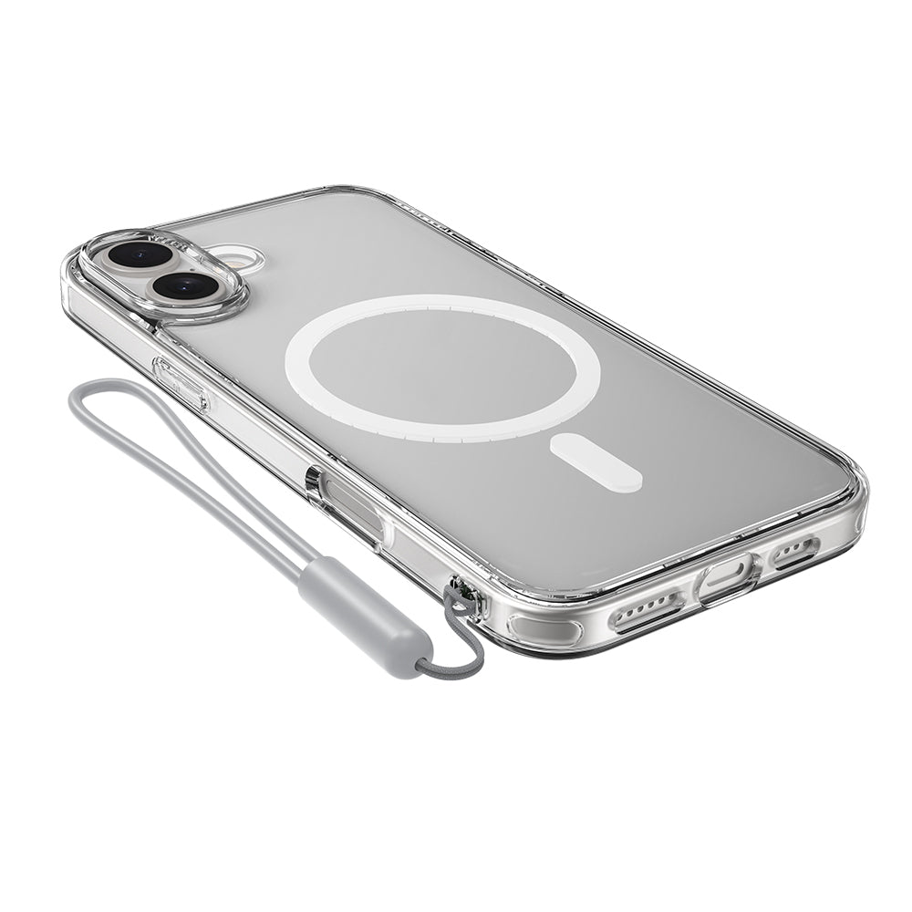 iPhone 16 Kılıf Magsafe Şarj Özellikli Raptic Crystal MagSafe Serisi Şeffaf Kılıf Şeffaf
