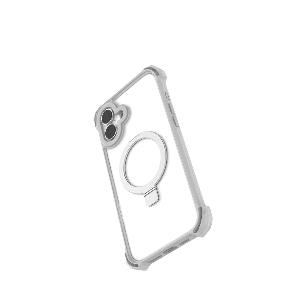 iPhone 16 Kılıf Magsafe Şarj Özellikli Raptic Dual Serisi Şeffaf Standlı Kılıf Şeffaf