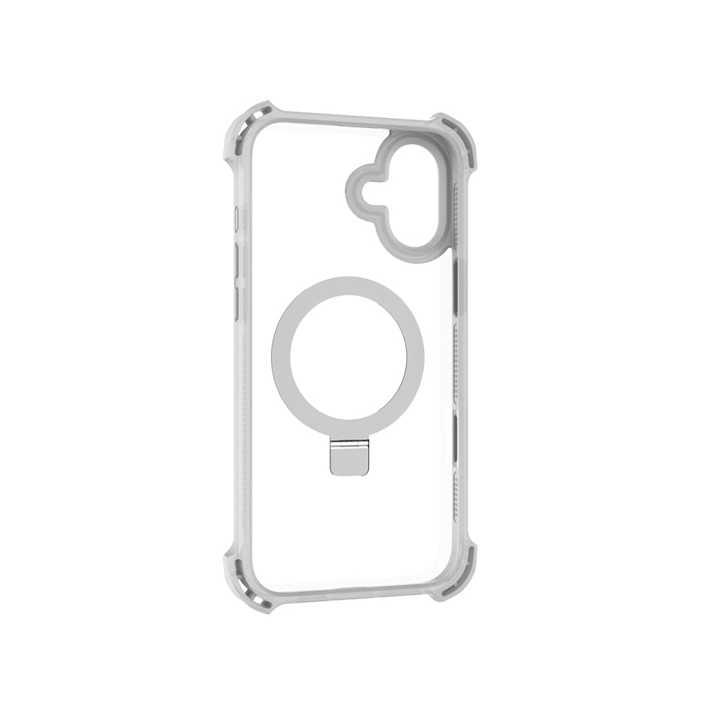 iPhone 16 Kılıf Magsafe Şarj Özellikli Raptic Dual Serisi Şeffaf Standlı Kılıf Şeffaf