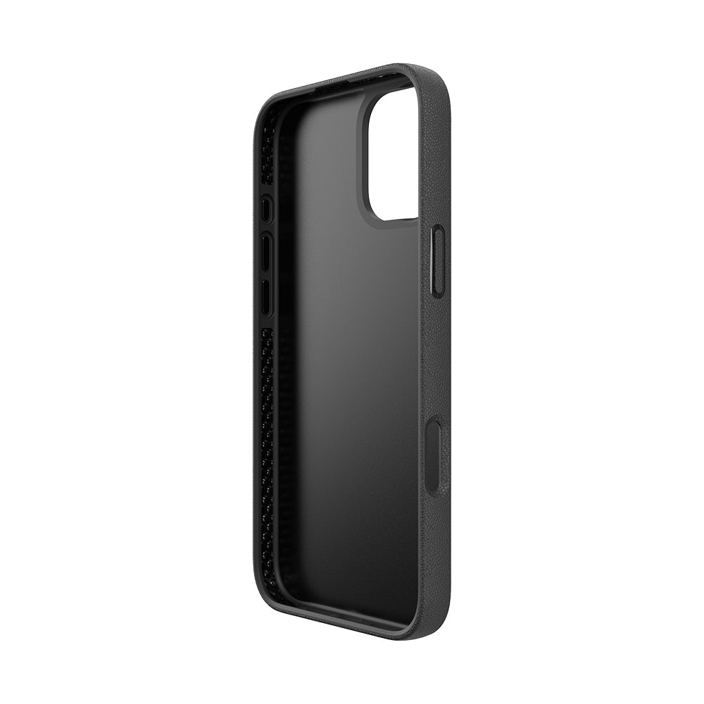 iPhone 16 Kılıf Magsafe Şarj Özellikli Raptic Slim Wallet Serisi Deri Görünümlü Kartlıklı Standlı Kılıf Siyah