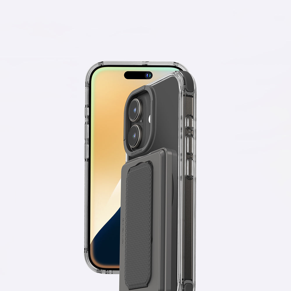 iPhone 16 Kılıf Magsafe Şarj Özellikli Standlı Kartlıklı Set Amazingthing Omni Adventure Serisi Kılıf Siyah