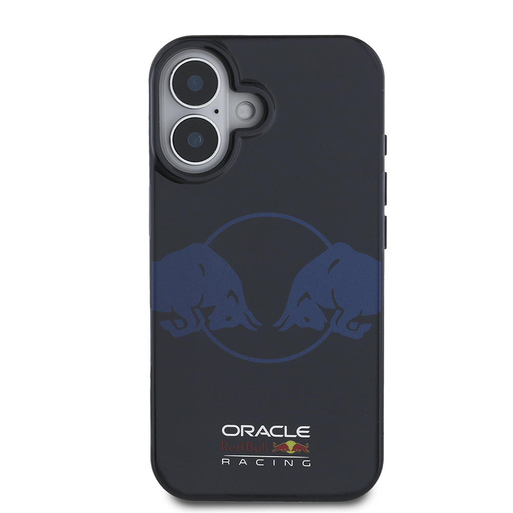 Apple iPhone 16 Kılıf Redbull Orjinal Lisanslı M-safe Şarj Özellikli IML Çift Boğa Baskılı Sert PC Kapak Lacivert