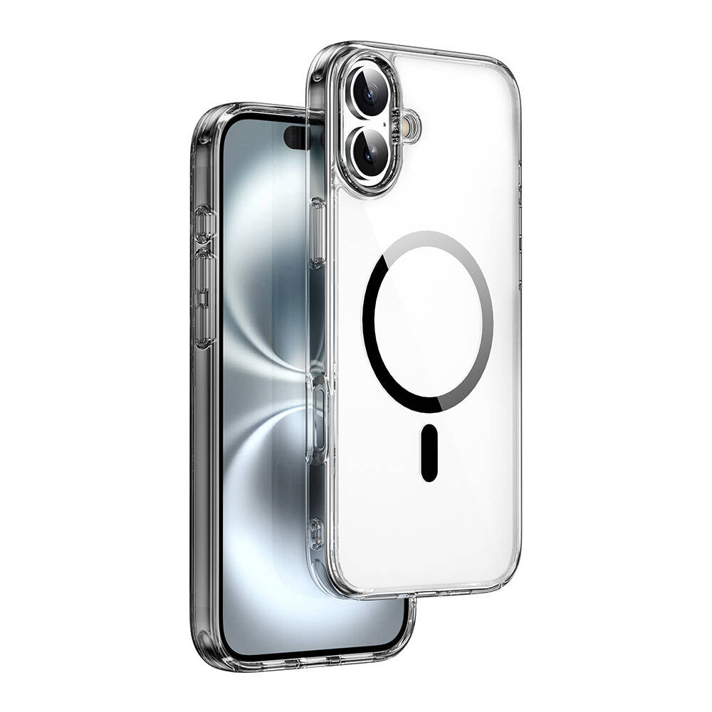 iPhone 16 Kılıf Wiwu MCC-101 iShield Pro Serisi Magsafe Şarj Özellikli Crystal Sert PC Kılıf Siyah