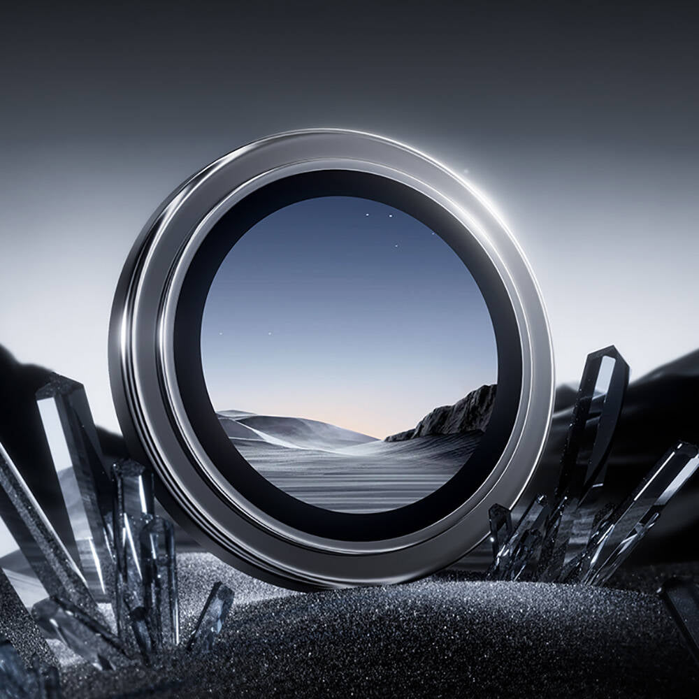 iPhone 16 Plus Benks Parlama Önleyici Glass Warrior Metal Kamera Lens Koruyucu Gümüş