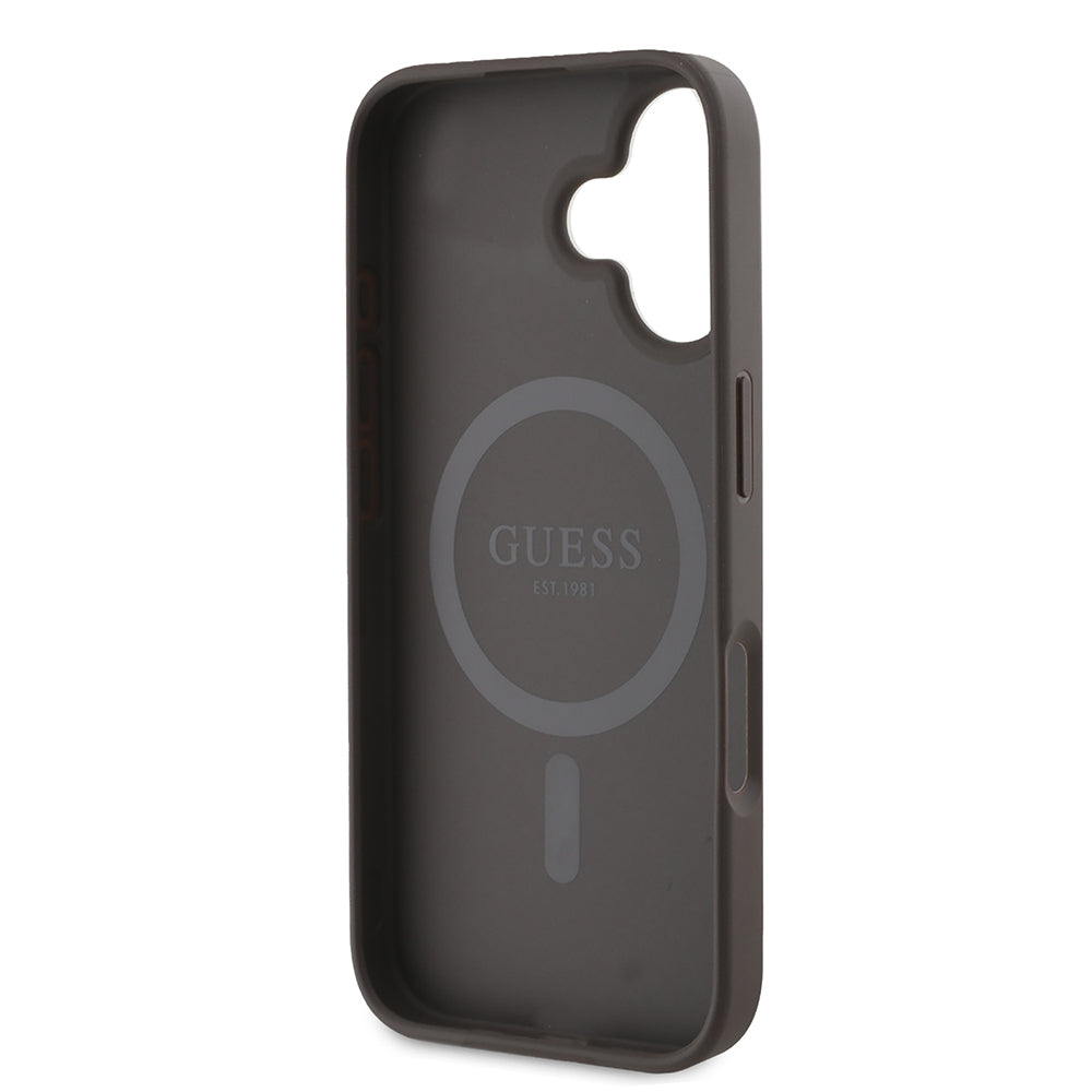 Apple iPhone 16 Plus Guess Orjinal Lisanslı Kılıf + Ekran Koruyucu + Lens Koruyucu 3in1 Aksesuar Seti Kahverengi