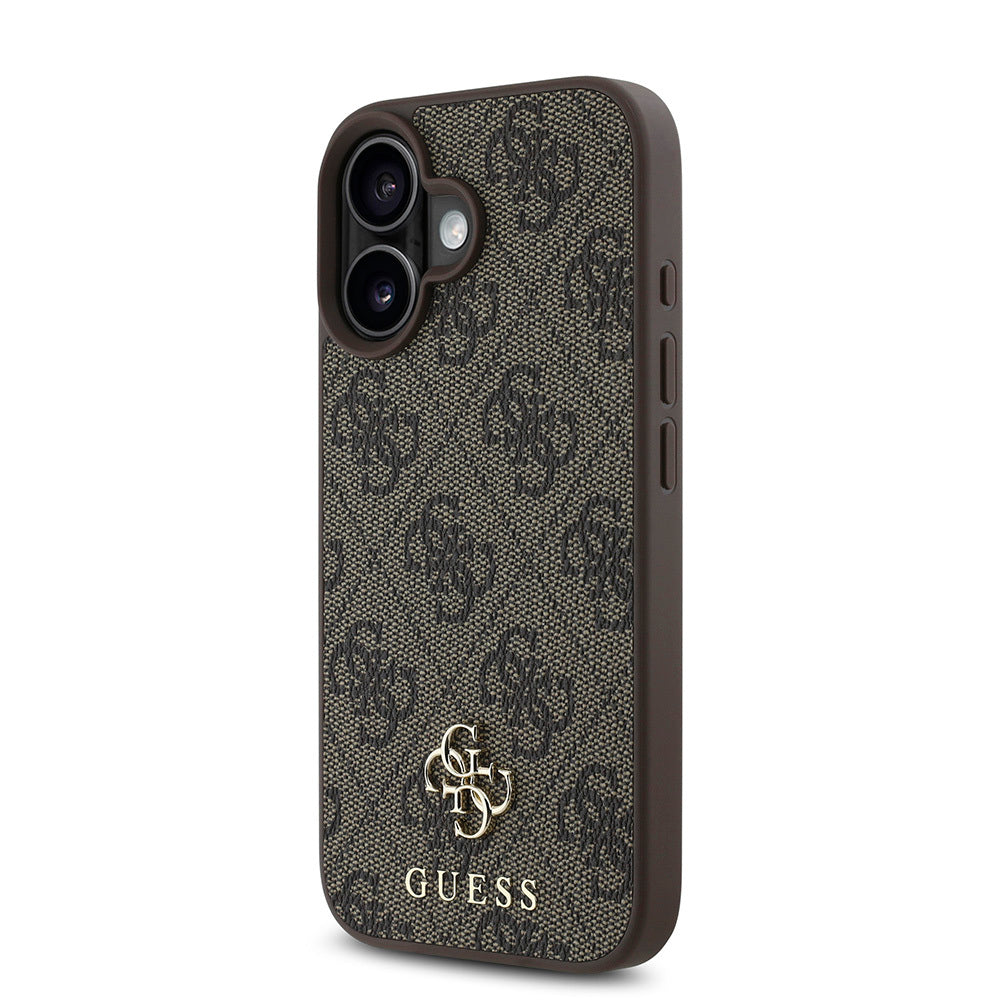 Apple iPhone 16 Plus Kılıf Guess Orjinal Lisanslı Magsafe Şarj Özellikli Small 4G Classic Kapak Siyah