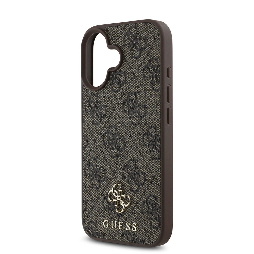 Apple iPhone 16 Plus Kılıf Guess Orjinal Lisanslı Magsafe Şarj Özellikli Small 4G Classic Kapak Siyah
