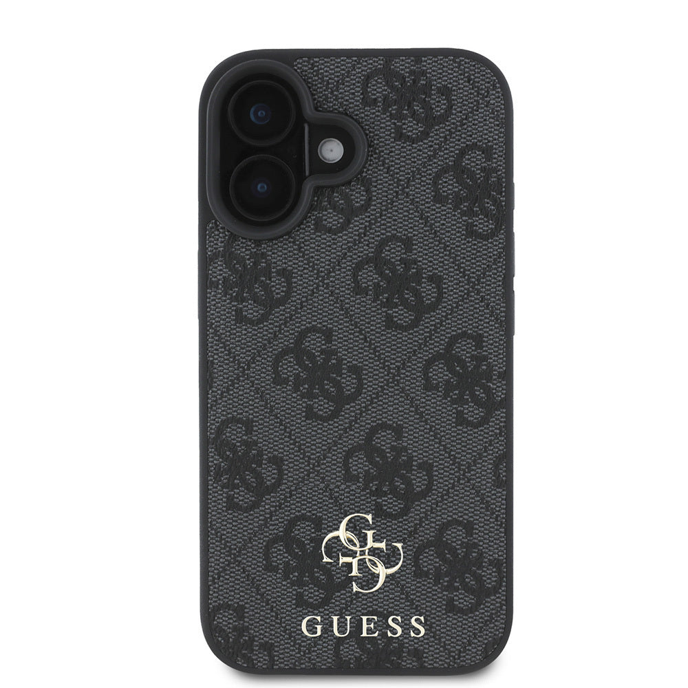 Apple iPhone 16 Plus Kılıf Guess Orjinal Lisanslı Magsafe Şarj Özellikli Small 4G Classic Kapak Siyah