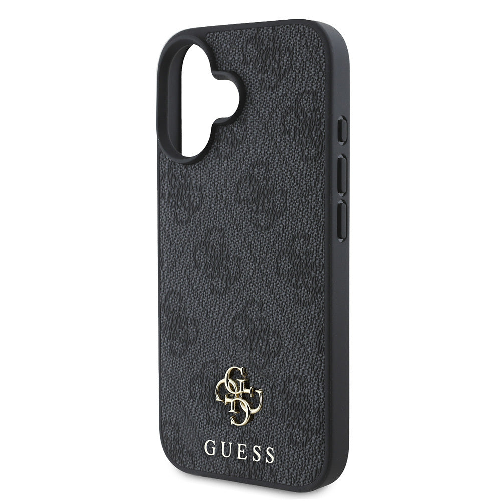 Apple iPhone 16 Plus Kılıf Guess Orjinal Lisanslı Magsafe Şarj Özellikli Small 4G Classic Kapak Siyah