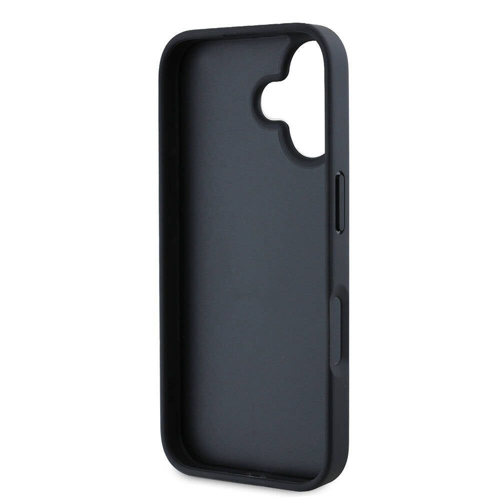 iPhone 16 Plus Kılıf Karl Lagerfeld Orjinal Lisanslı K&C Heads Monogram Pin Kılıf Siyah