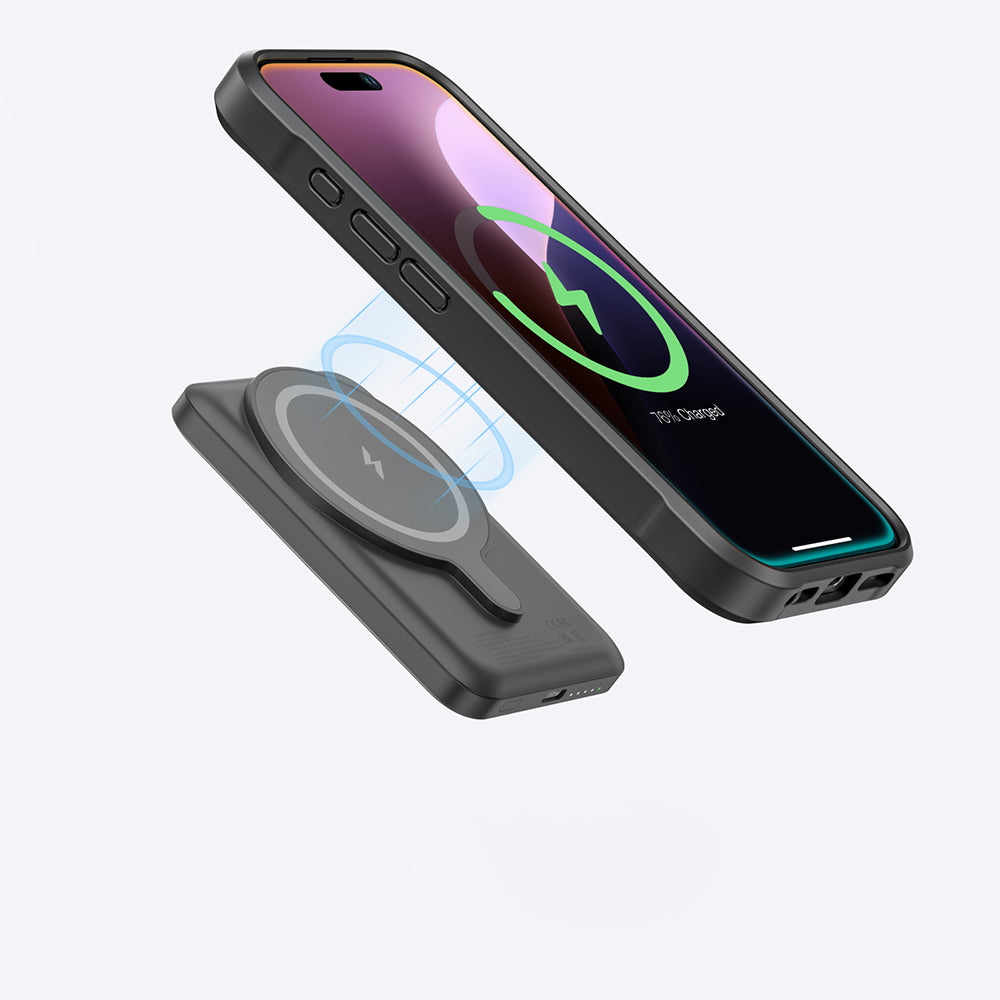 iPhone 16 Plus Kılıf Magsafe Şarj Özellikli 1500D Aramid Fiber Amazingthing Titan Max Serisi Kılıf Siyah