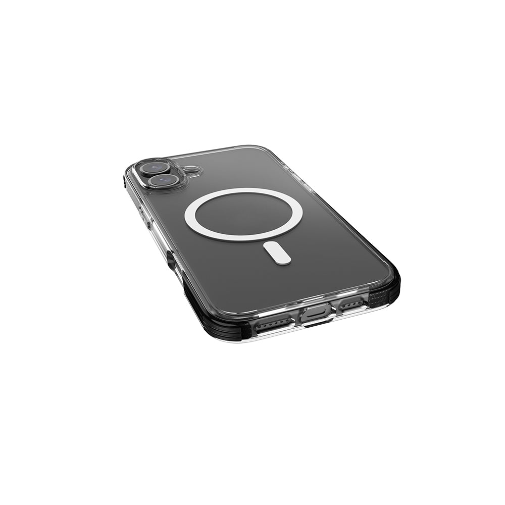 iPhone 16 Plus Kılıf Magsafe Şarj Özellikli Airbag Tasarımlı Raptic Clear Serisi Şeffaf Kılıf Beyaz