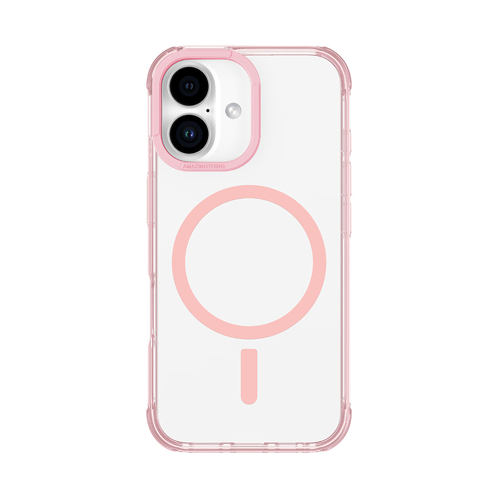 iPhone 16 Plus Kılıf Magsafe Şarj Özellikli Amazingthing Omni Serisi Kılıf Pembe
