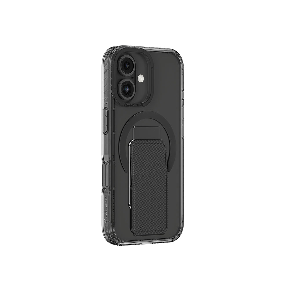 iPhone 16 Plus Kılıf Magsafe Şarj Özellikli Standlı Amazingthing Titan Pro Plus Kılıf Siyah