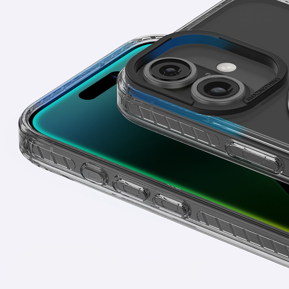 iPhone 16 Plus Kılıf Magsafe Şarj Özellikli Yüzük Standlı Amazingthing Titan Pro Serisi Kılıf Pembe