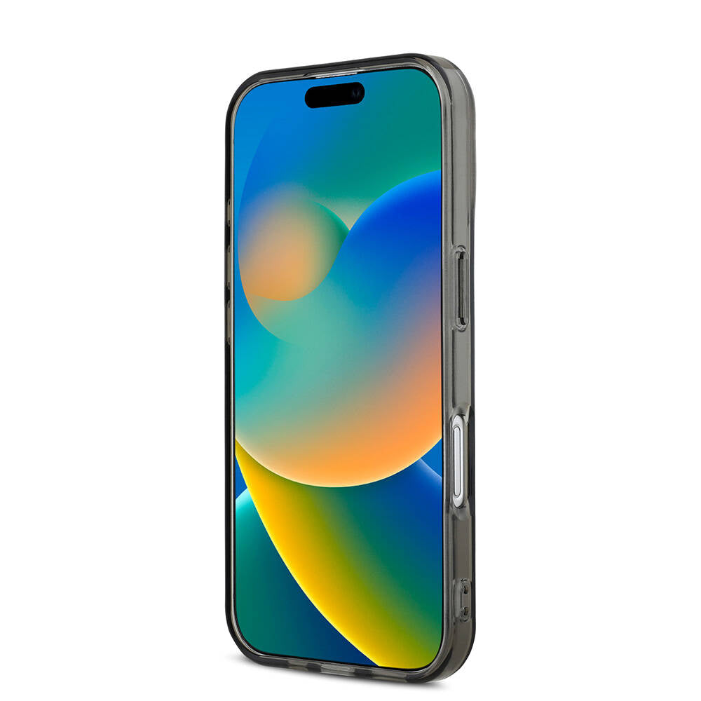 iPhone 16 Plus Kılıf Mercedes Benz Orjinal Lisanslı Magsafe Şarj Özellikli Yıldız Desenli Transparan Kılıf Siyah