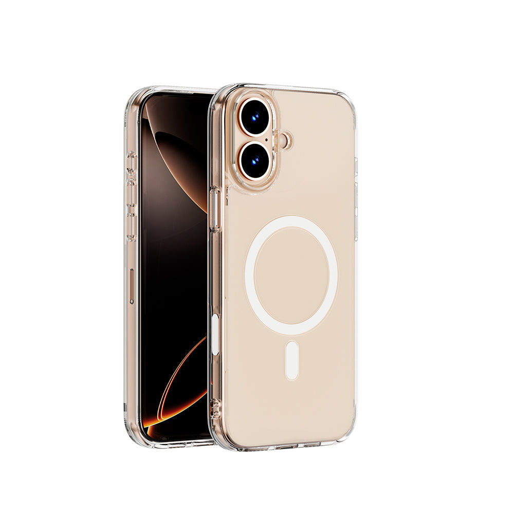 iPhone 16 Plus Kılıf Wiwu MCC-102 Magnetic Crystal Sert PC Kılıf Şeffaf