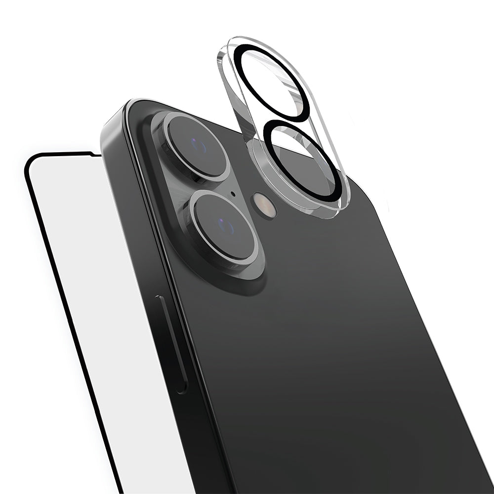 iPhone 16 Plus Raptic 2in1 Temperli Ekran Koruyucu + Lens Koruyucu Set Şeffaf