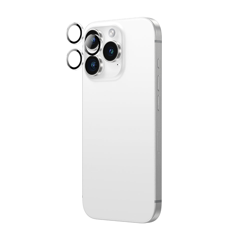 Apple iPhone 16 Pro Amazingthing Anti Reflective Kamera Lens Koruyucu + Kolay Uygulama Aparatlı Gümüş