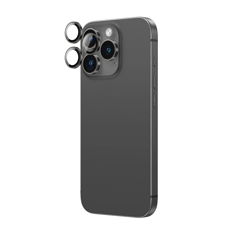 Apple iPhone 16 Pro Amazingthing Anti Reflective Kamera Lens Koruyucu + Kolay Uygulama Aparatlı Gümüş
