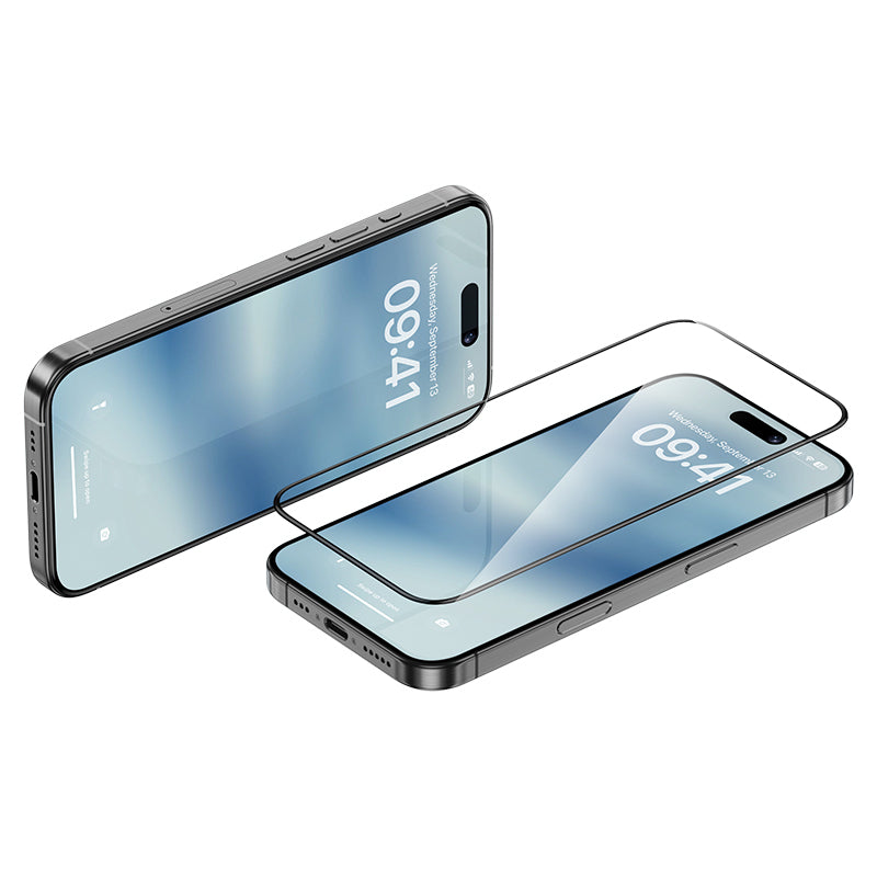 iPhone 16 Pro Benks Ultra İnce Kenarlı Ekran Koruyucu + Kolay Uygulama Aparatlı Siyah