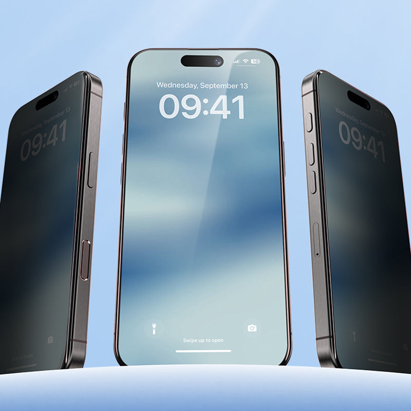 iPhone 16 Pro Benks Ultra İnce Kenarlı Privacy Hayalet Ekran Koruyucu + Kolay Uygulama Aparatlı Siyah