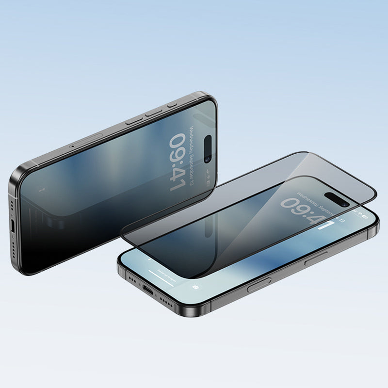 iPhone 16 Pro Benks Ultra İnce Kenarlı Privacy Hayalet Ekran Koruyucu + Kolay Uygulama Aparatlı Siyah