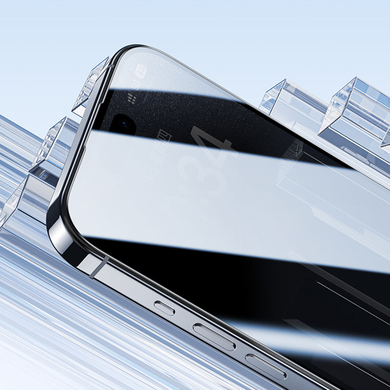 iPhone 16 Pro Benks Ultra İnce Kenarlı Privacy Hayalet Ekran Koruyucu + Kolay Uygulama Aparatlı Siyah