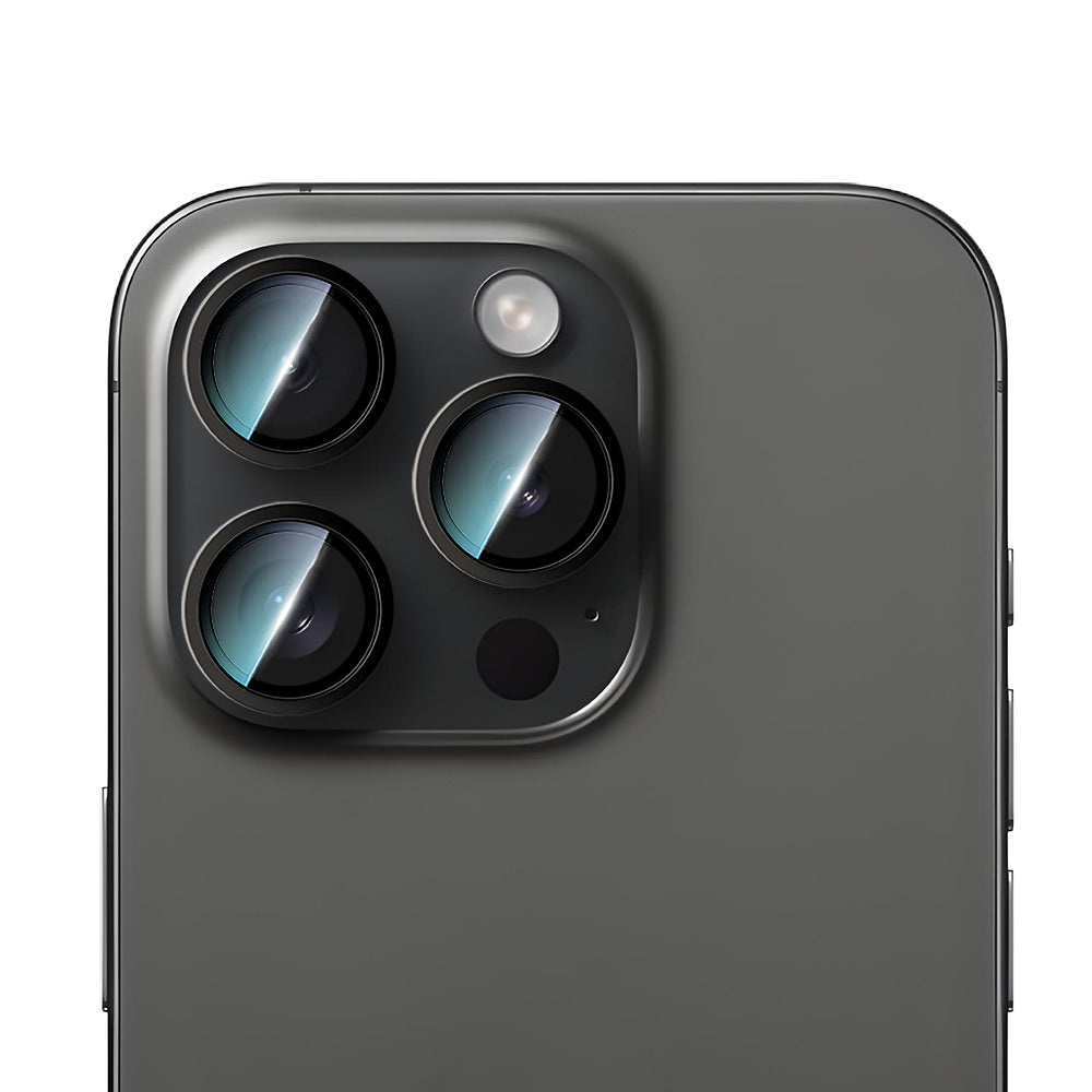 Apple iPhone 16 Pro CaseWorld Alloy Serisi Oleofobik Anti Reflective Kamera Lens Koruyucu Gri