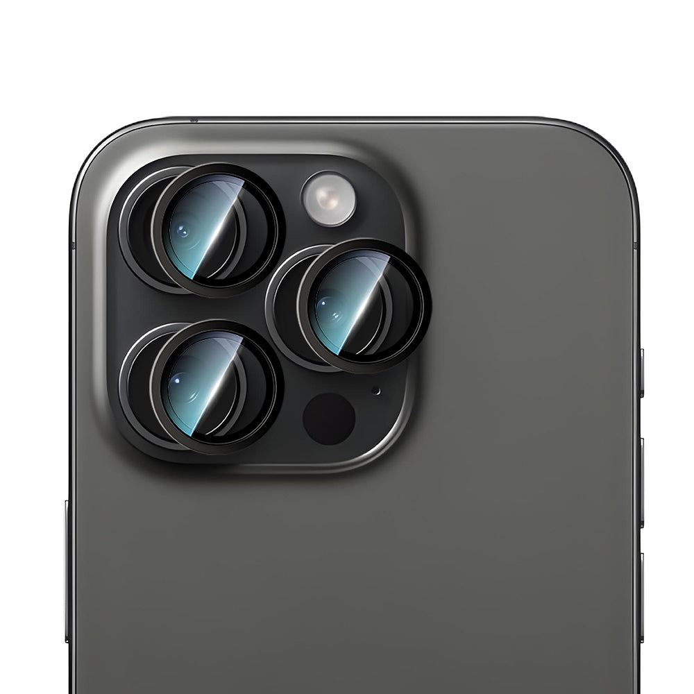 Apple iPhone 16 Pro CaseWorld Alloy Two-Color Serisi Lens Koruyucu Siyah