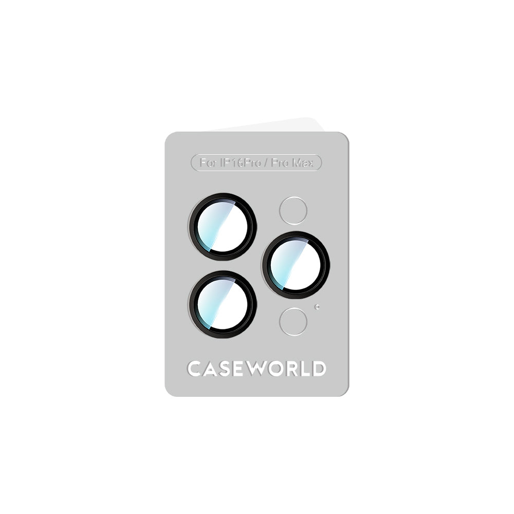 Apple iPhone 16 Pro CaseWorld Alloy Two-Color Serisi Lens Koruyucu Siyah