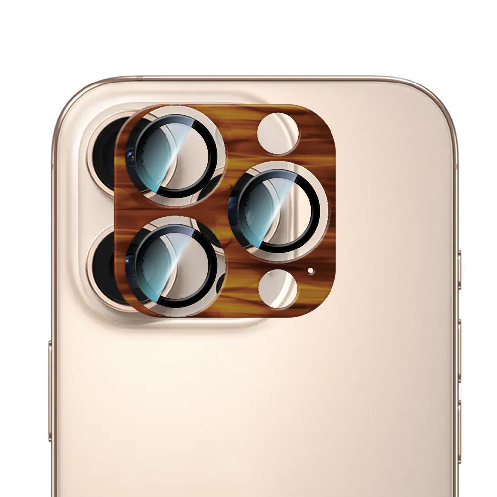 Apple iPhone 16 Pro CaseWorld Crystal Color Serisi Full Kamera Lens Koruyucu Kahverengi