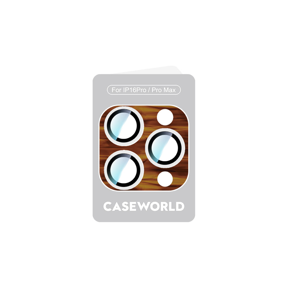 Apple iPhone 16 Pro CaseWorld Crystal Color Serisi Full Kamera Lens Koruyucu Kahverengi