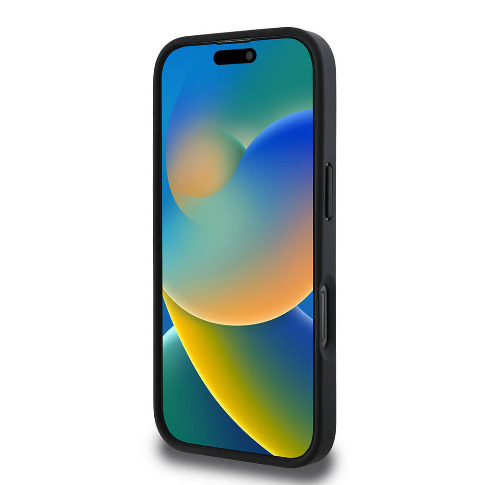 iPhone 16 Pro Kılıf Karl Lagerfeld Orjinal Lisanslı K&C Heads Monogram Pin Kılıf Siyah