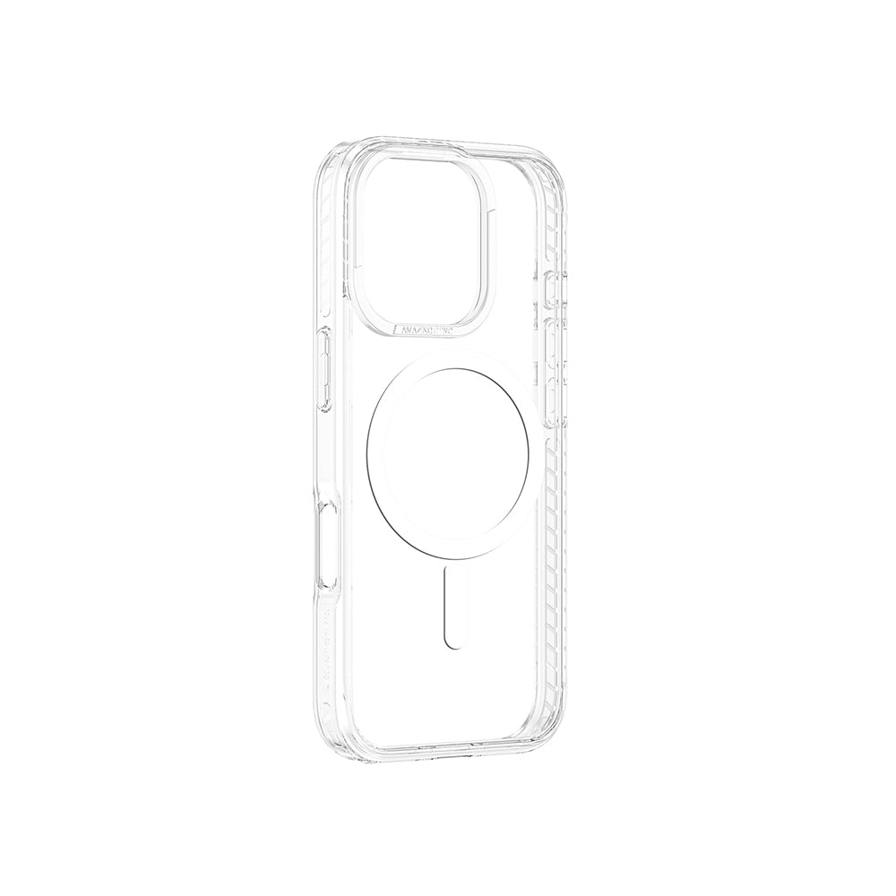 Apple iPhone 16 Pro Kılıf M-Safe Şarj Özellikli Airbag Tasarımlı Amazingthing Titan Pro Serisi Kapak Şeffaf