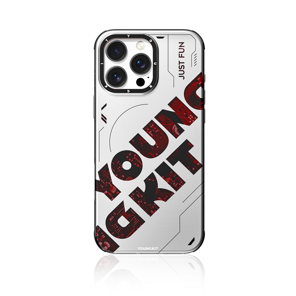 iPhone 16 Pro Kılıf Magsafe Şarj Özellikli Airbagli Çift Katmanlı Youngkit Future Serisi Kılıf Yeşil