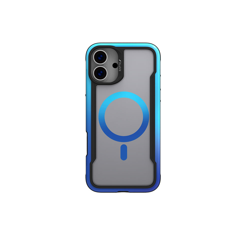 iPhone 16 Pro Kılıf Magsafe Şarj Özellikli Airbagli Raptic Shield 2.0 Serisi Şeffaf Arka Yüzey Kılıf Turkuaz