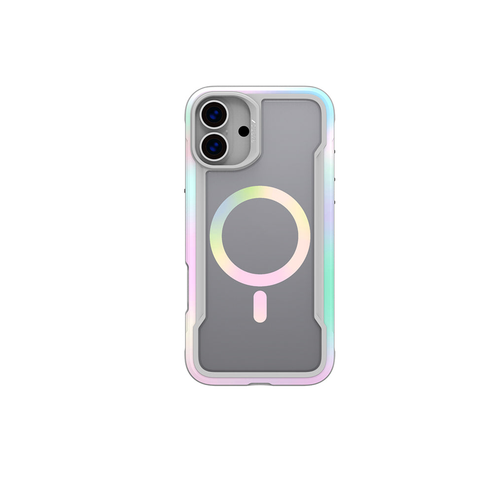 iPhone 16 Pro Kılıf Magsafe Şarj Özellikli Airbagli Raptic Shield 2.0 Serisi Şeffaf Arka Yüzey Kılıf Beyaz