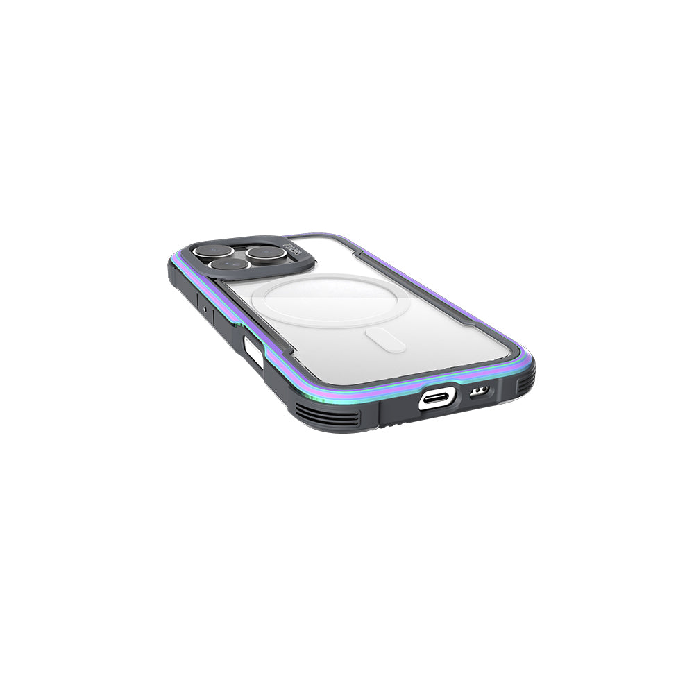 iPhone 16 Pro Kılıf Magsafe Şarj Özellikli Airbagli Raptic Shield Serisi Şeffaf Arka Yüzey Kılıf Yeşil