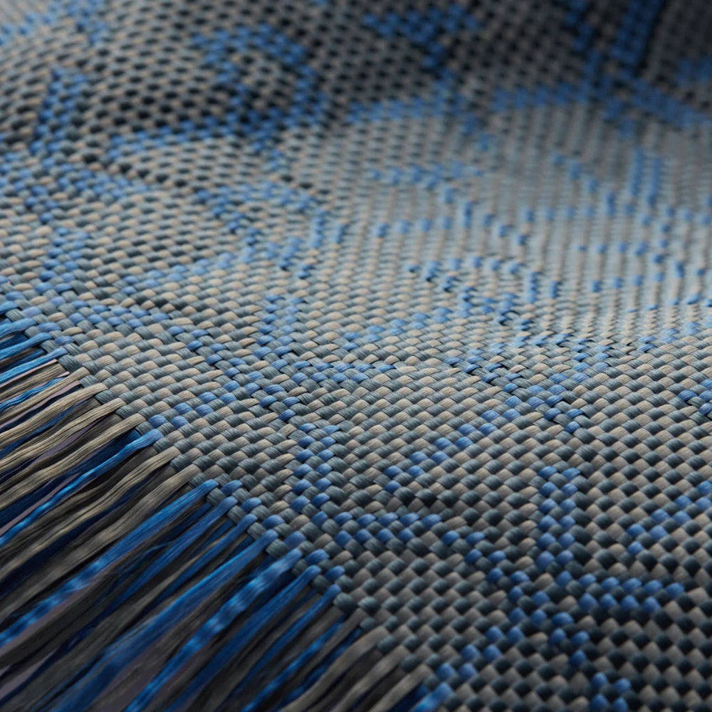 iPhone 16 Pro Kılıf MagSafe Şarj Özellikli Aramid Fiber Pitaka Tactile Woven Monogram Serisi Kılıf Siyah