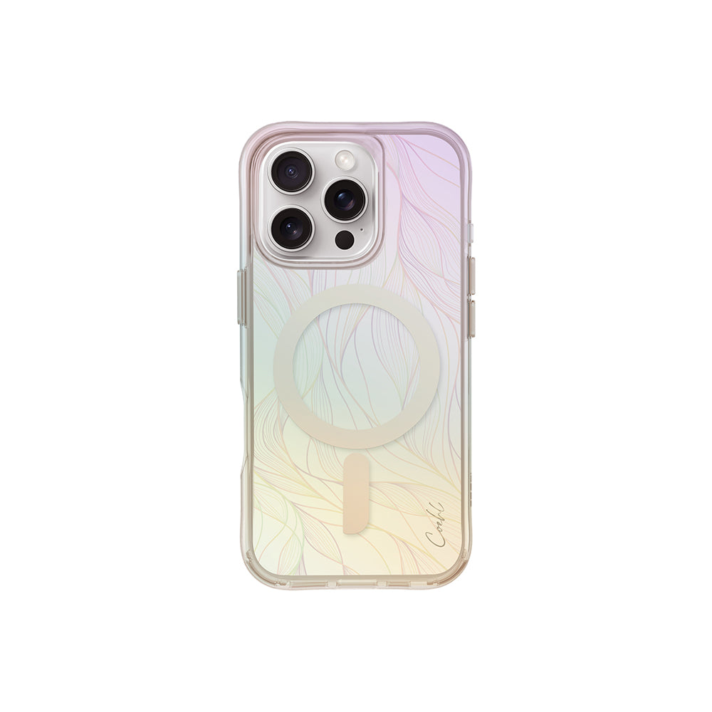 iPhone 16 Pro Kılıf Magsafe Şarj Özellikli Holografik Şeffaf Arka Yüzey Coehl Willow Kılıf Şeffaf