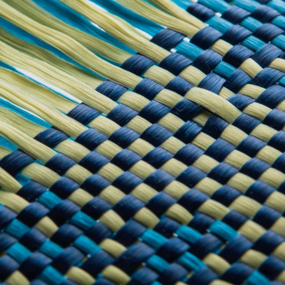 iPhone 16 Pro Kılıf Magsafe Şarj Özellikli Lumintex Teknolojili Fosforlu Özellikli Aramid Fiber Pitaka Tactile Woven Starpeak Serisi Milky Way Galaxy Kılıf Mavi