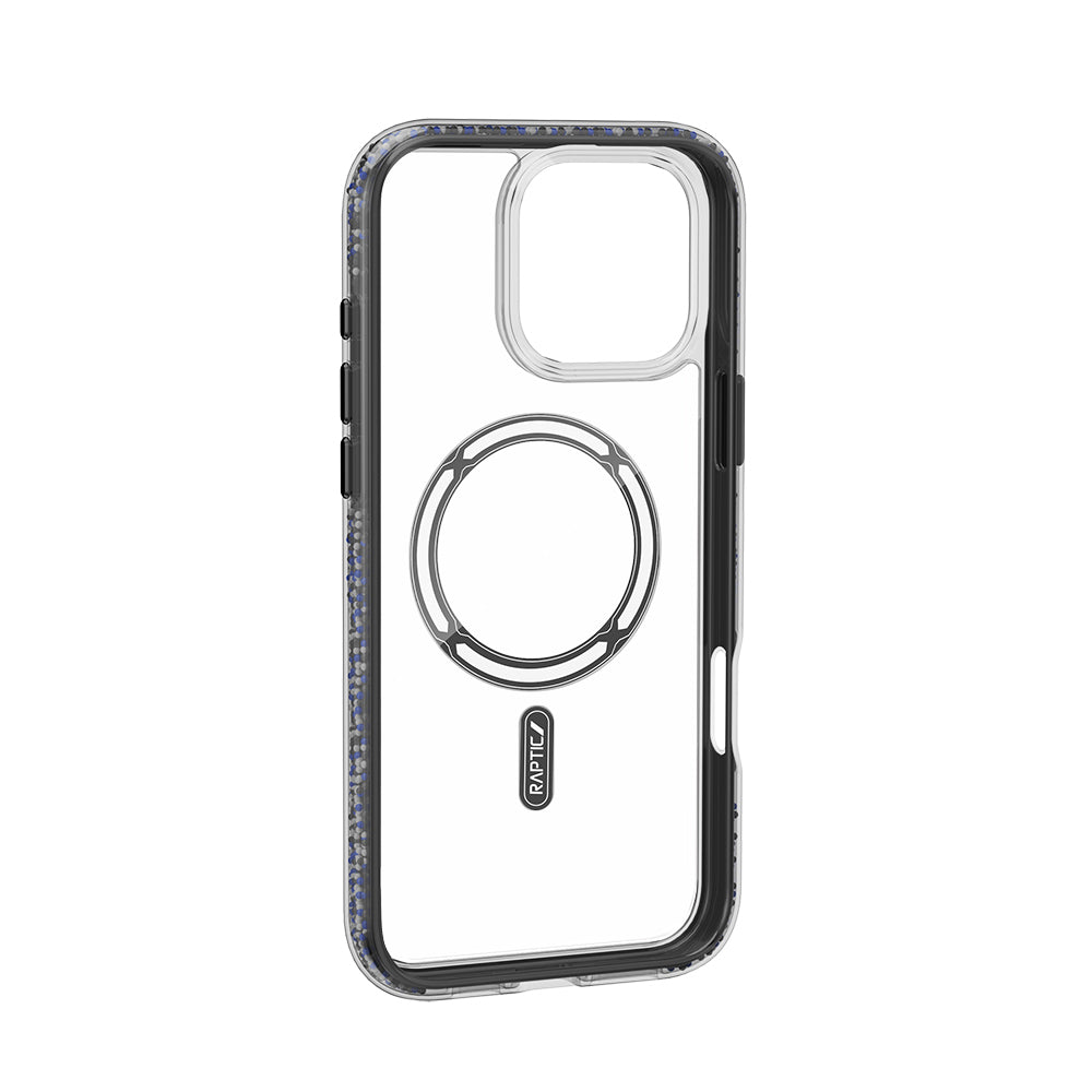 iPhone 16 Pro Kılıf Magsafe Şarj Özellikli Raptic AirJoy Serisi Boncuk Tasarımlı Şeffaf Kılıf Turuncu
