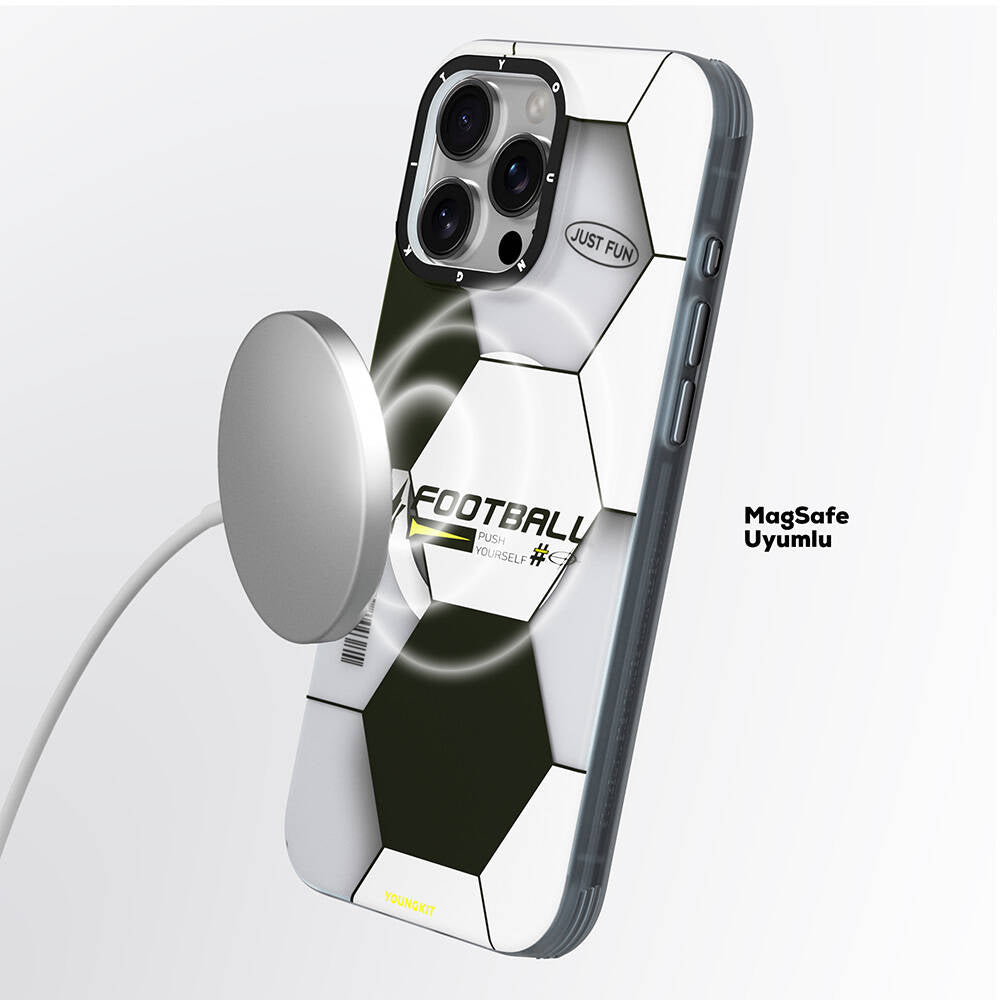 iPhone 16 Pro Kılıf Magsafe Şarj Özellikli Spor Tasarımlı Youngkit Dynamic Serisi Kılıf Yeşil