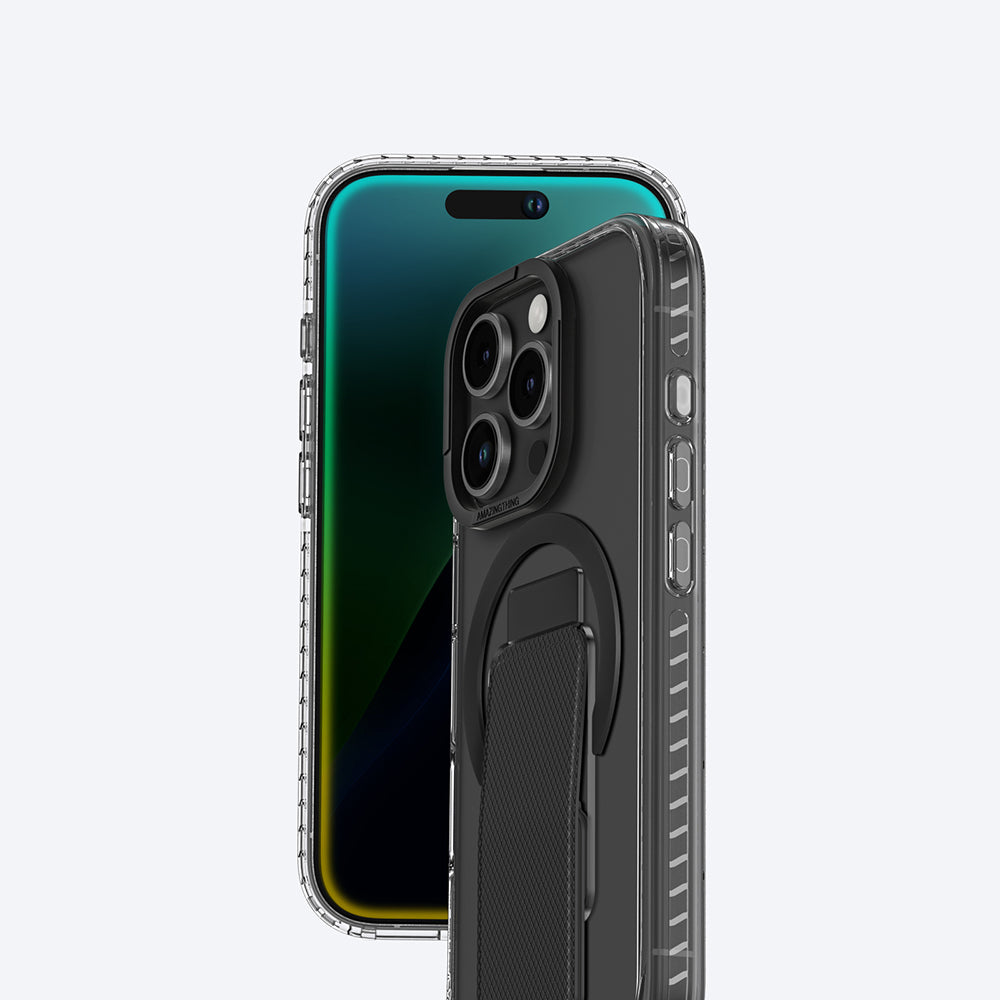 iPhone 16 Pro Kılıf Magsafe Şarj Özellikli Standlı Amazingthing Titan Pro Plus Kılıf Rose Gold
