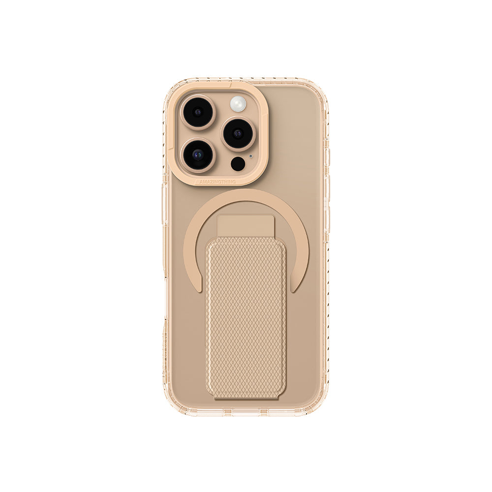 iPhone 16 Pro Kılıf Magsafe Şarj Özellikli Standlı Amazingthing Titan Pro Plus Kılıf Rose Gold