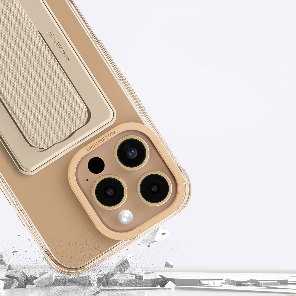 iPhone 16 Pro Kılıf Magsafe Şarj Özellikli Standlı Kartlıklı Set Amazingthing Omni Adventure Serisi Kılıf Gri