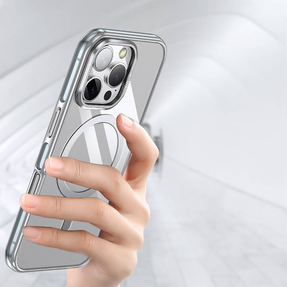 iPhone 16 Pro Kılıf Magsafe Şarj Özellikli Wlons Standlı Efsane Kılıf Siyah
