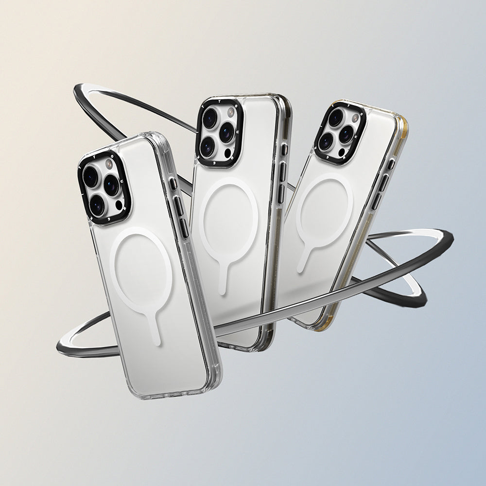 iPhone 16 Pro Kılıf Magsafe Şarj Özellikli YoungKit Crystal Color Serisi Kılıf Gri