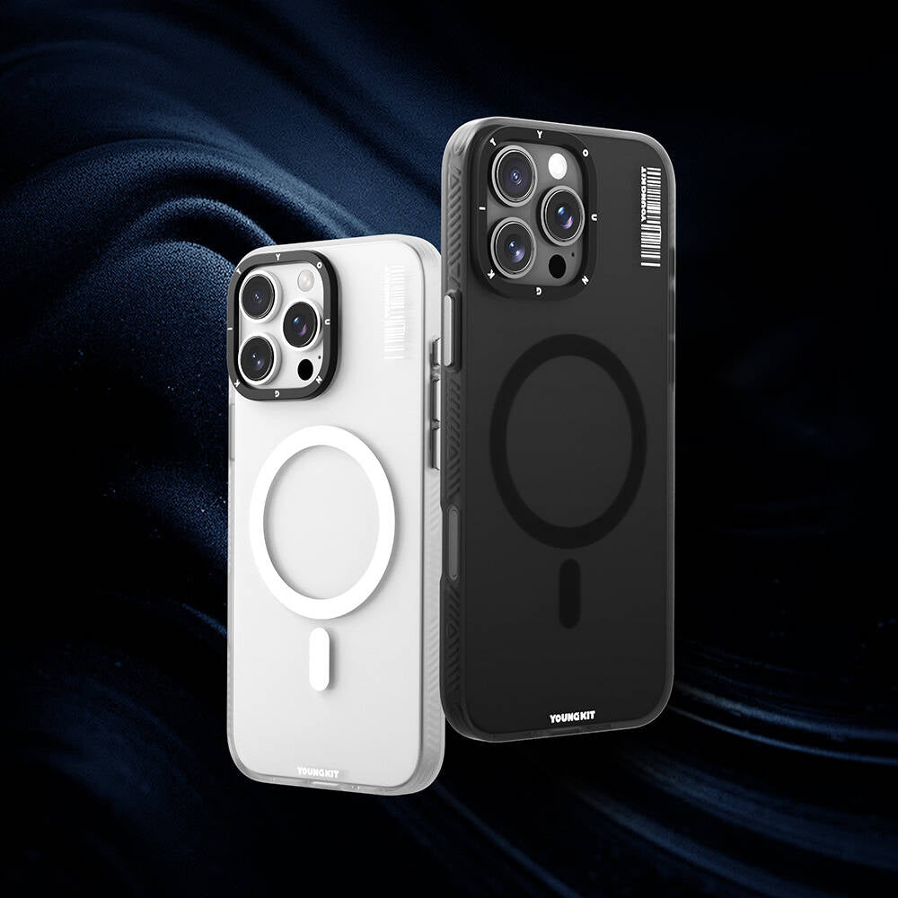 iPhone 16 Pro Kılıf Magsafe Şarj Özellikli Youngkit Hidden Sand Serisi Kılıf Siyah